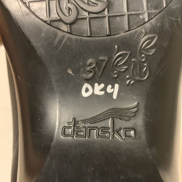 Dansko Black Leather Slip-On Loafers